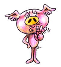 pigs fly sticker #3517064