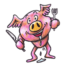 pigs fly sticker #3517093