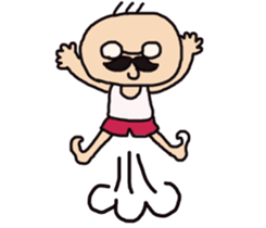 The  cute  old man   ~kawaii  ojisan~ sticker #3517164