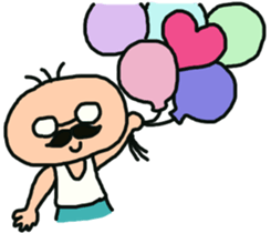 The  cute  old man   ~kawaii  ojisan~ sticker #3517169