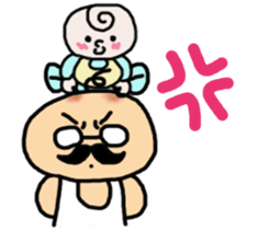 The  cute  old man   ~kawaii  ojisan~ sticker #3517176