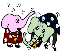 Elephant dance sticker #3517797