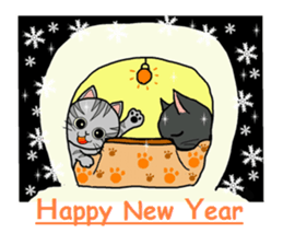 Japanese New Year's and sticker of a pet sticker #3518476