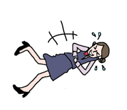 Office worker(Lady) sticker #3519122