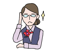 Office worker(Lady) sticker #3519131