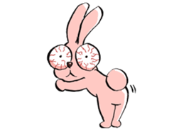 Rabbit have blogshot eyes sticker #3519502