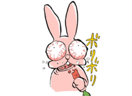 Rabbit have blogshot eyes sticker #3519510