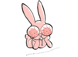 Rabbit have blogshot eyes sticker #3519513