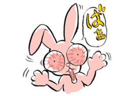 Rabbit have blogshot eyes sticker #3519514