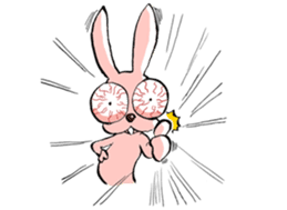 Rabbit have blogshot eyes sticker #3519531