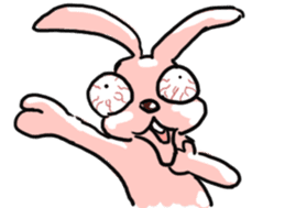 Rabbit have blogshot eyes sticker #3519537