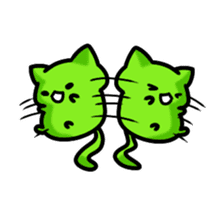 WASABI and KARASHI twin kittens sticker #3520669