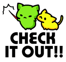WASABI and KARASHI twin kittens sticker #3520673