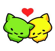 WASABI and KARASHI twin kittens sticker #3520681