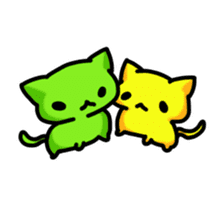 WASABI and KARASHI twin kittens sticker #3520690