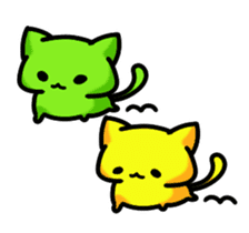 WASABI and KARASHI twin kittens sticker #3520693