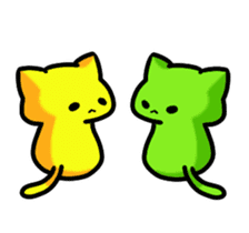 WASABI and KARASHI twin kittens sticker #3520696