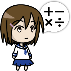 Shigune Masu the Mathematical sign girl