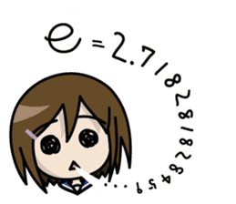 Shigune Masu the Mathematical sign girl sticker #3520932