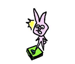 Indifference symptom rabbit sticker #3521634