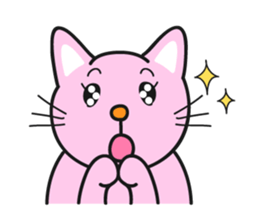 Nice pink cat sticker #3522620