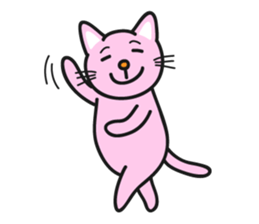 Nice pink cat sticker #3522627