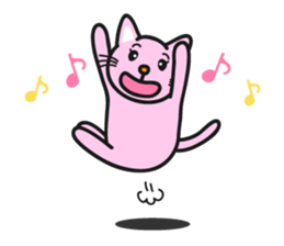 Nice pink cat sticker #3522629