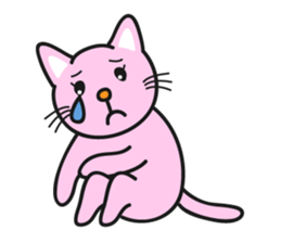 Nice pink cat sticker #3522637