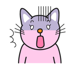 Nice pink cat sticker #3522646