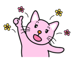 Nice pink cat sticker #3522648