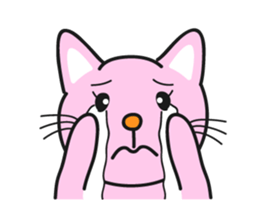 Nice pink cat sticker #3522650