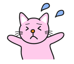 Nice pink cat sticker #3522651
