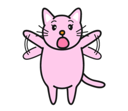 Nice pink cat sticker #3522655