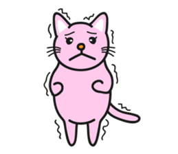 Nice pink cat sticker #3522656