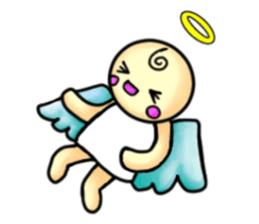 Mischievous angel sticker sticker #3524658