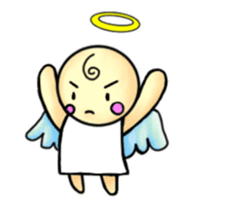 Mischievous angel sticker sticker #3524660