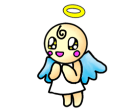 Mischievous angel sticker sticker #3524668