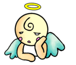 Mischievous angel sticker sticker #3524674