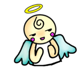 Mischievous angel sticker sticker #3524680