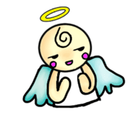 Mischievous angel sticker sticker #3524680