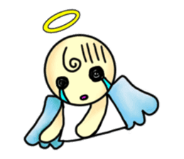 Mischievous angel sticker sticker #3524682