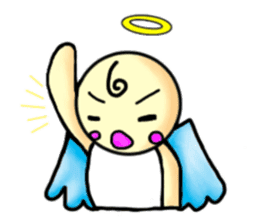 Mischievous angel sticker sticker #3524684