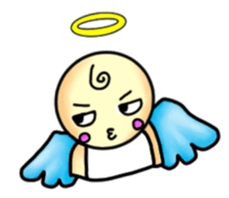 Mischievous angel sticker sticker #3524686