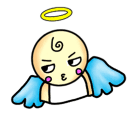 Mischievous angel sticker sticker #3524686