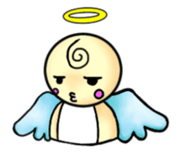 Mischievous angel sticker sticker #3524688