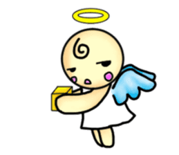 Mischievous angel sticker sticker #3524689