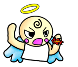 Mischievous angel sticker sticker #3524690