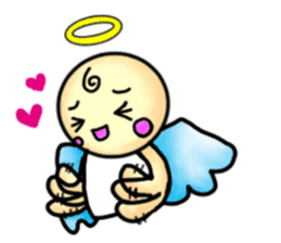 Mischievous angel sticker sticker #3524693
