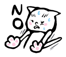 Bibimaru of a white cat sticker #3524819