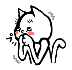 Bibimaru of a white cat sticker #3524833